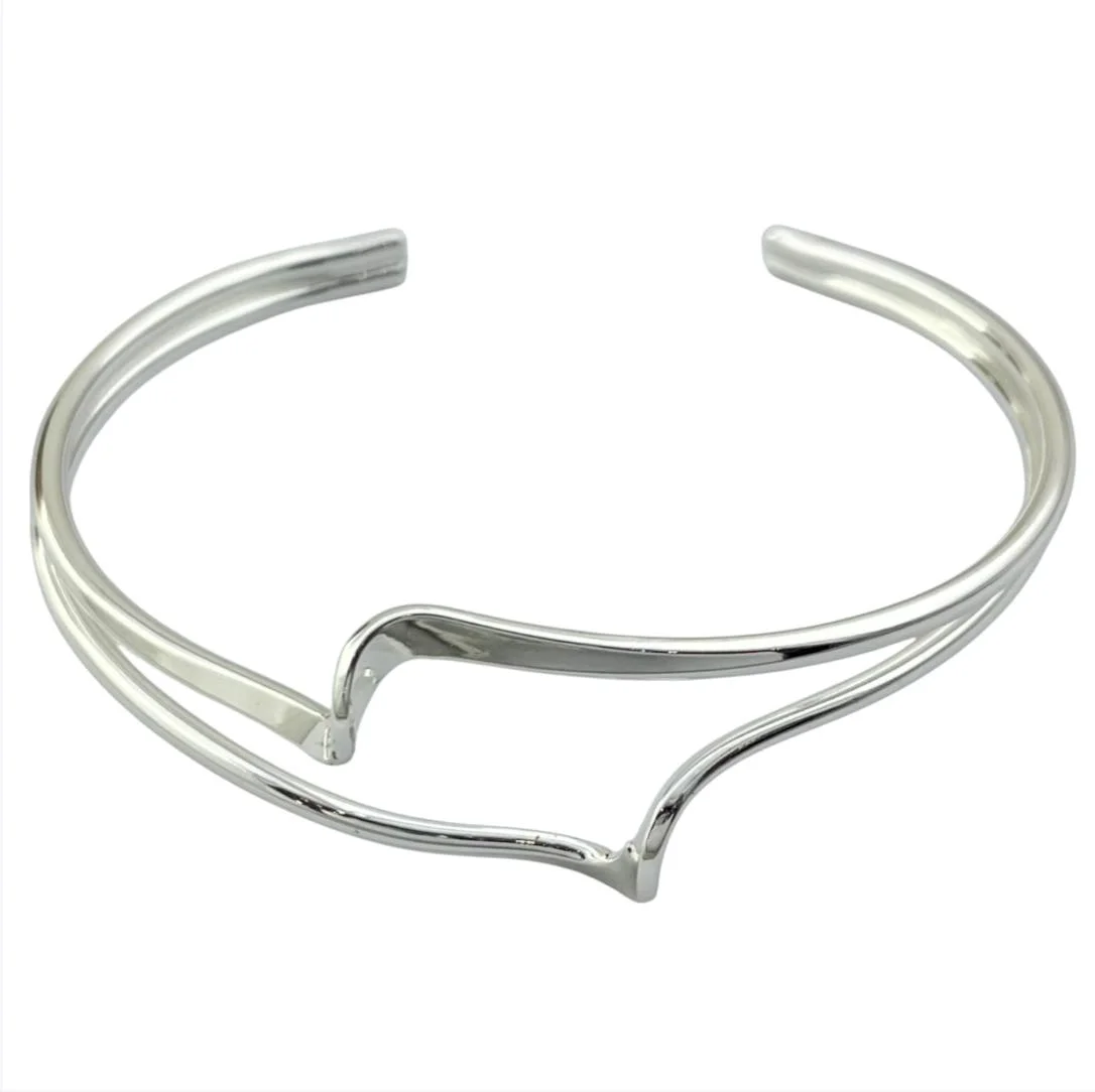 تکدست زنانه مدل مانیا طرح موج مینیمال نقرهای