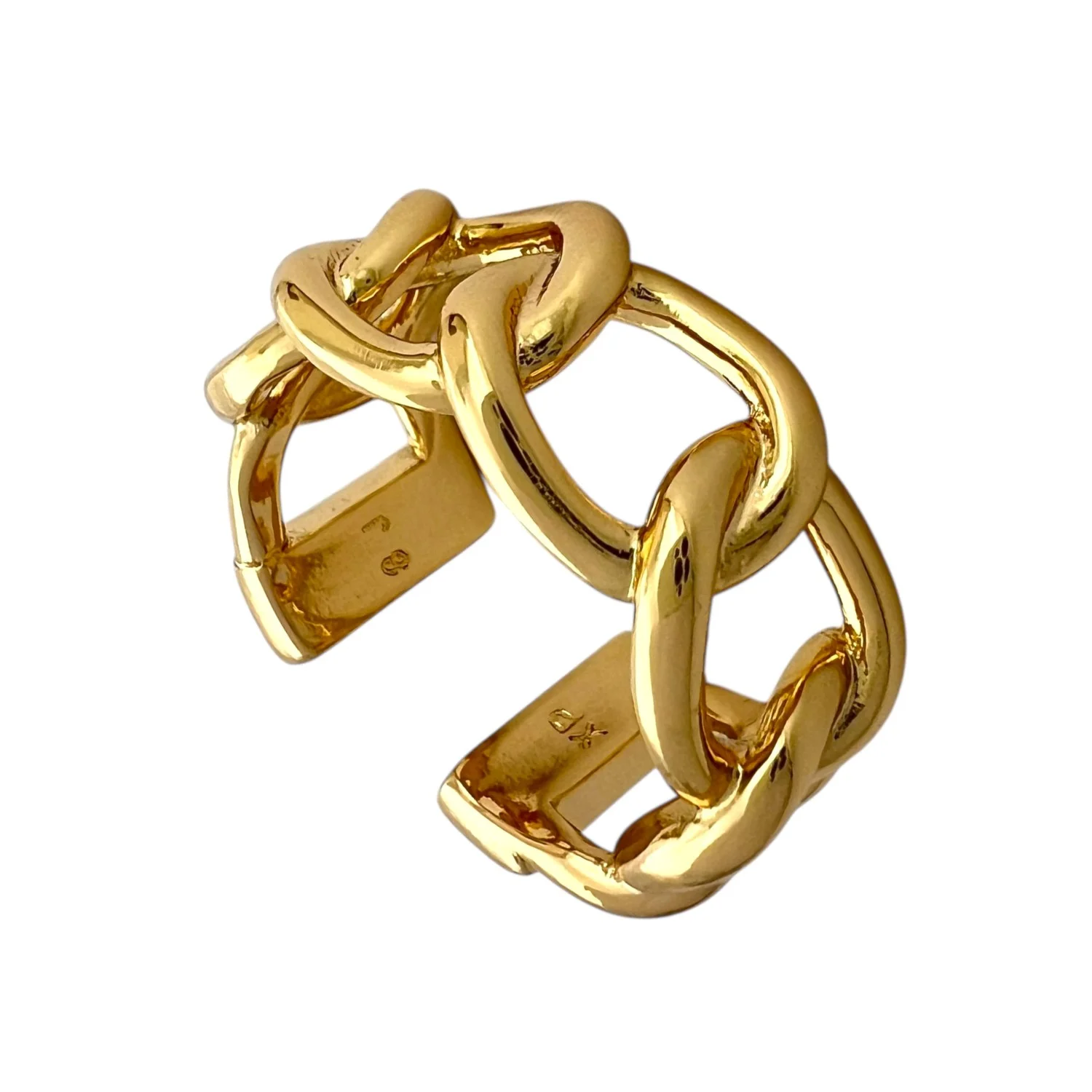 انگشتر زنانه طرح کارتیه با رنگ طلایی جذاب و ماندگار