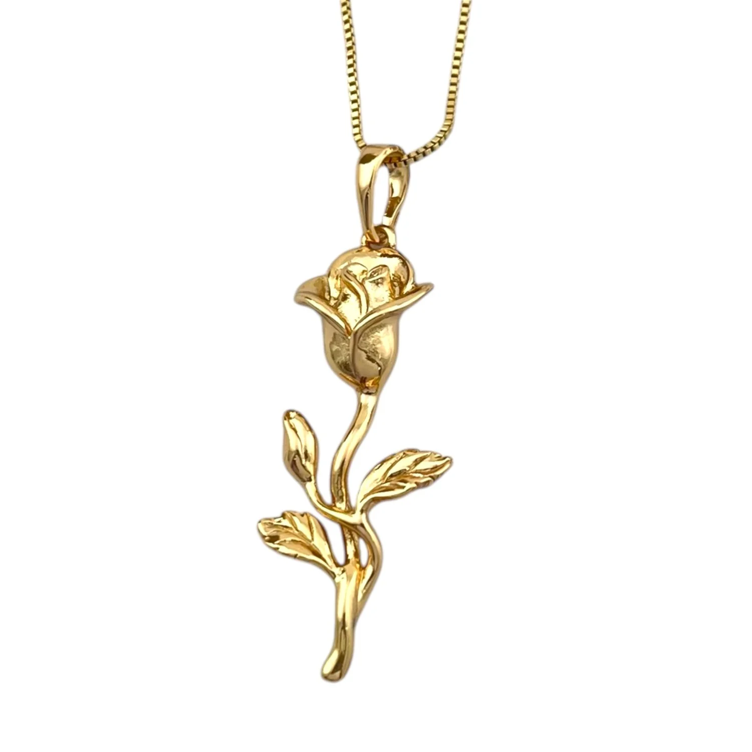 گردنبند زنانه طرح گل رز، ظریف و جذاب 