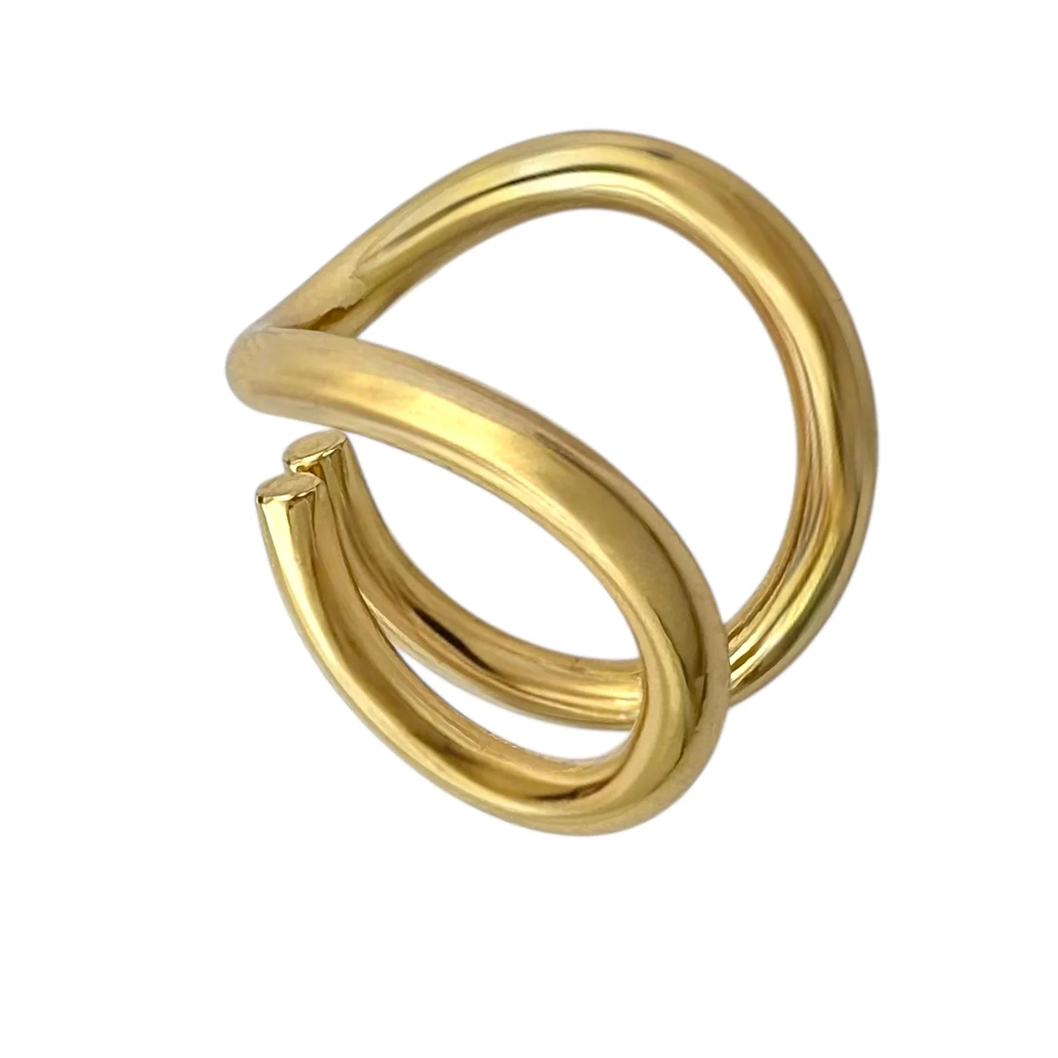 انگشتر زنانه با طرح مینیمال و روکش طلایی