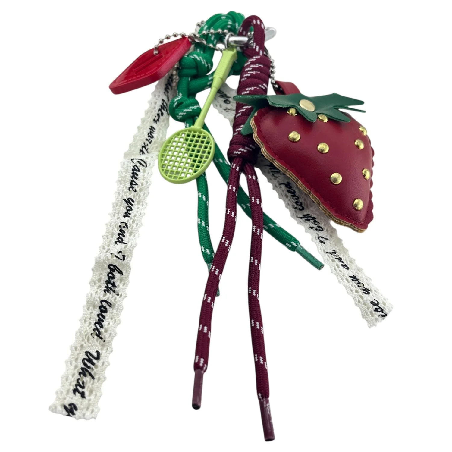 آویز کیف توت فرنگی شیک و فانتزی چارم بگ