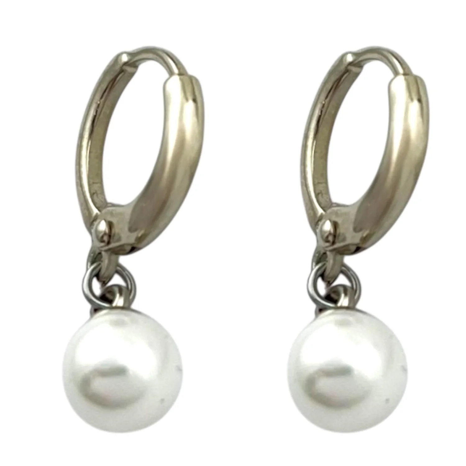 گوشواره زنانه حلقه ای با آویز مروارید ژوپینگ شیک