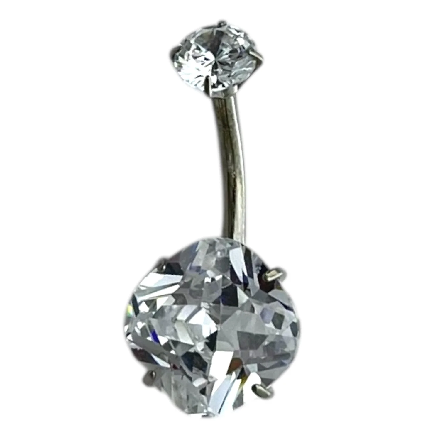 پیرسینگ ناف نگیندار استیل