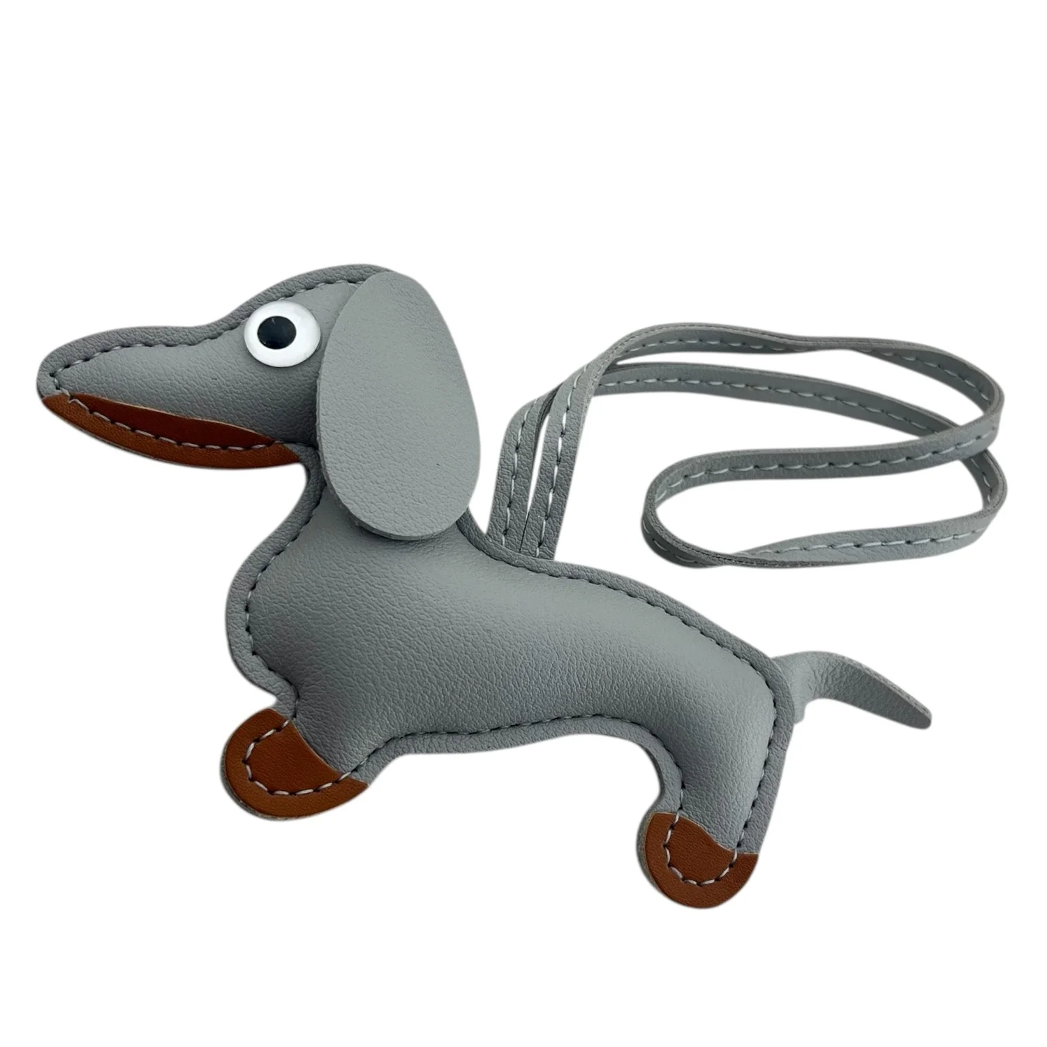 آویز کیف فانتزی طرح سگ چرمی، شیک و دوستداشتنی