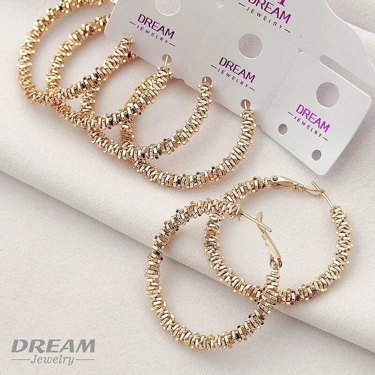گوشواره زنانه حلقه‌ای خاویاری برند DREAM