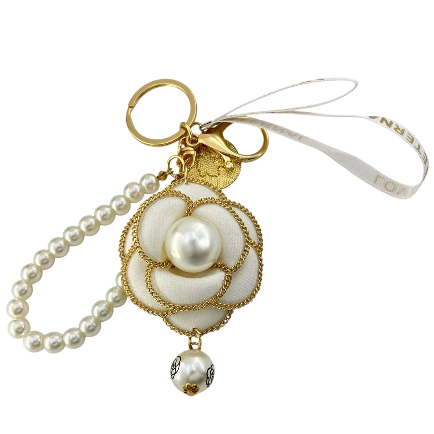 آویز کیف طرح گل مروارید