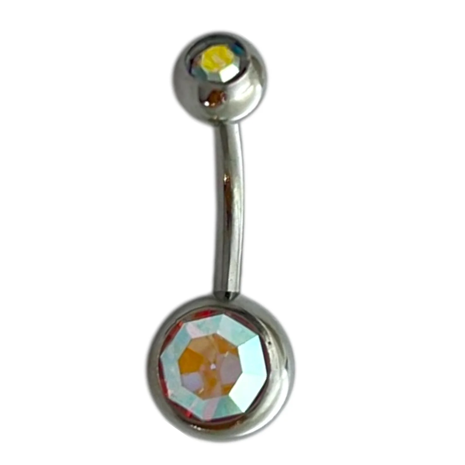 پیرسینگ ناف استیل نگیندار زنانه