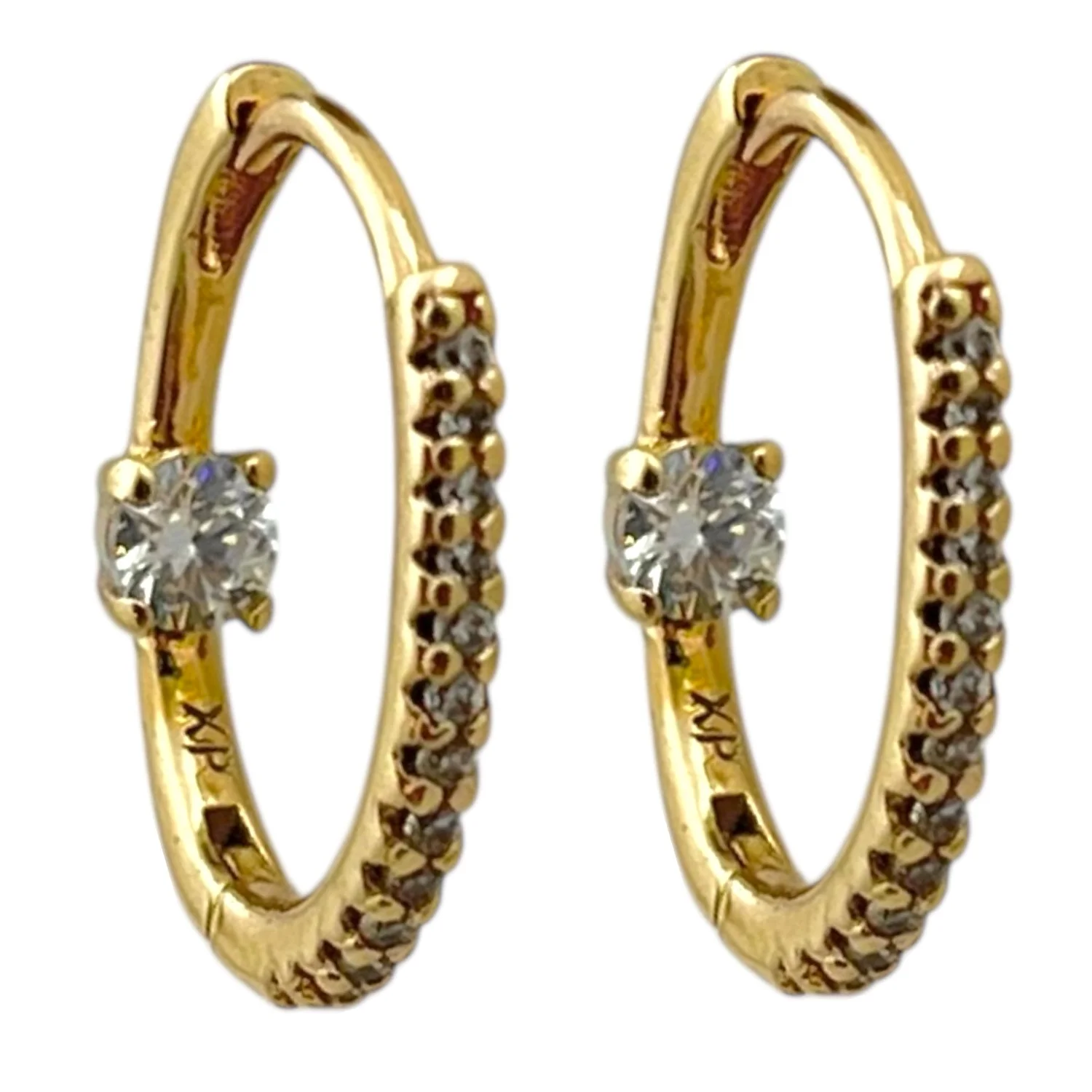 گوشواره زنانه حلقه ای طرح جواهری شیک ژوپینگ