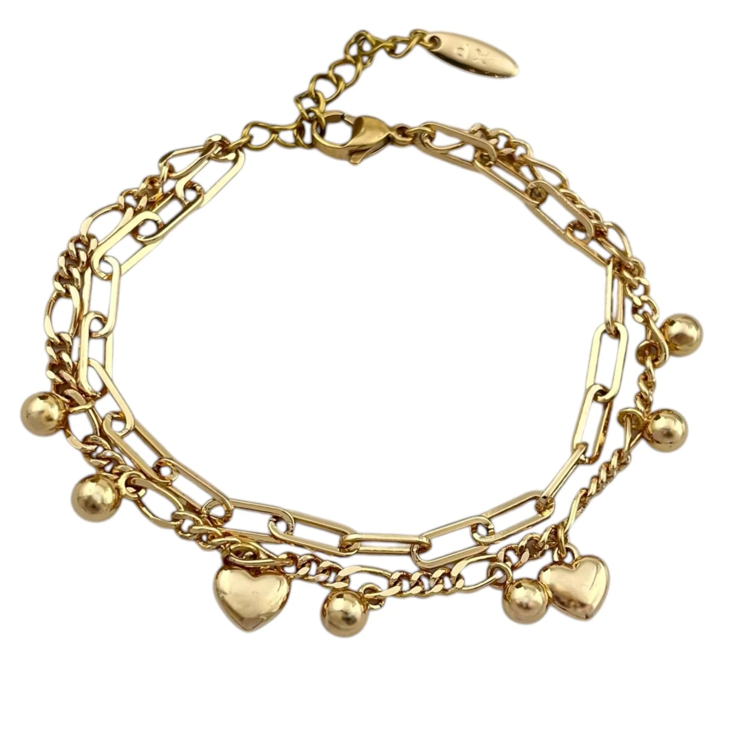 دستبند زنانه ژوپینگ طرح تیفانی و آویز قلب شیک