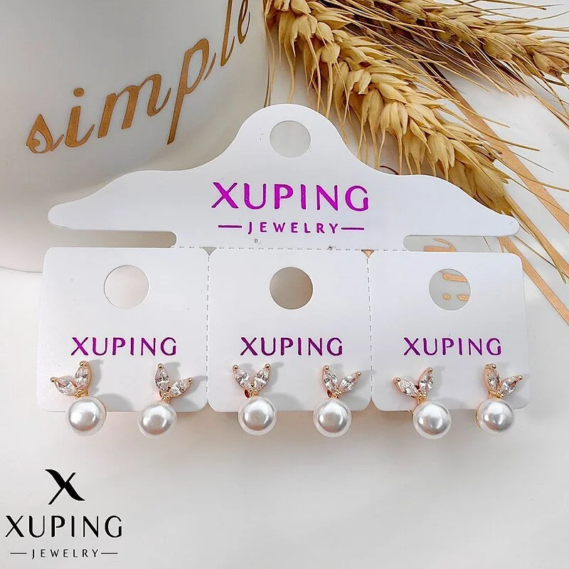 گوشواره میخی طرح خرگوش با مروارید پرورشی برند ژوپینگ