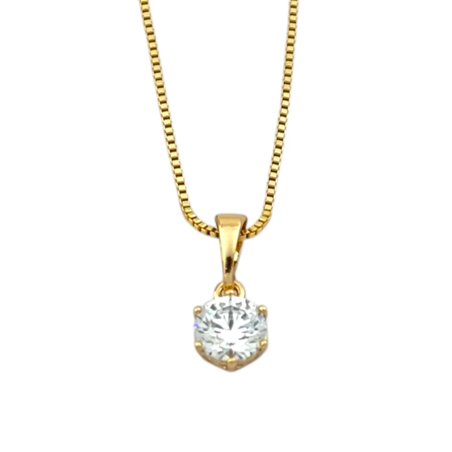 گردنبند زنانه طرح نگین جواهری ژوپینگ، درخشش بی‌نظیر