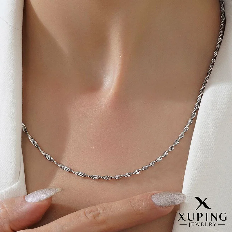 زنجیر دیسکو نقره‌ای ژوپینگ، درخشش بی‌نظیر و ماندگاری بالا Xuping