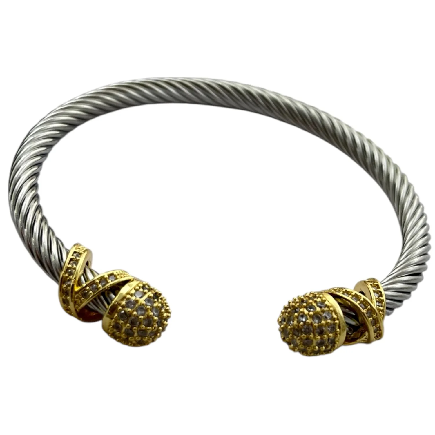 دستبند زنانه بنگل طرح دیوید یورمن مدل جواهری