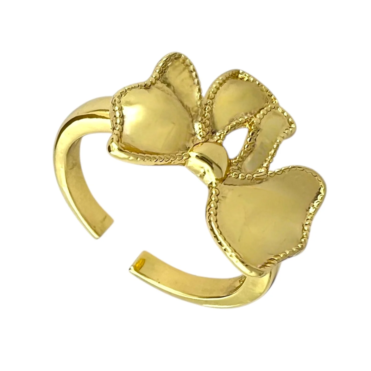 انگشتر زنانه طرح پاپیون طلایی، جلوه‌ای از ظرافت و زیبایی