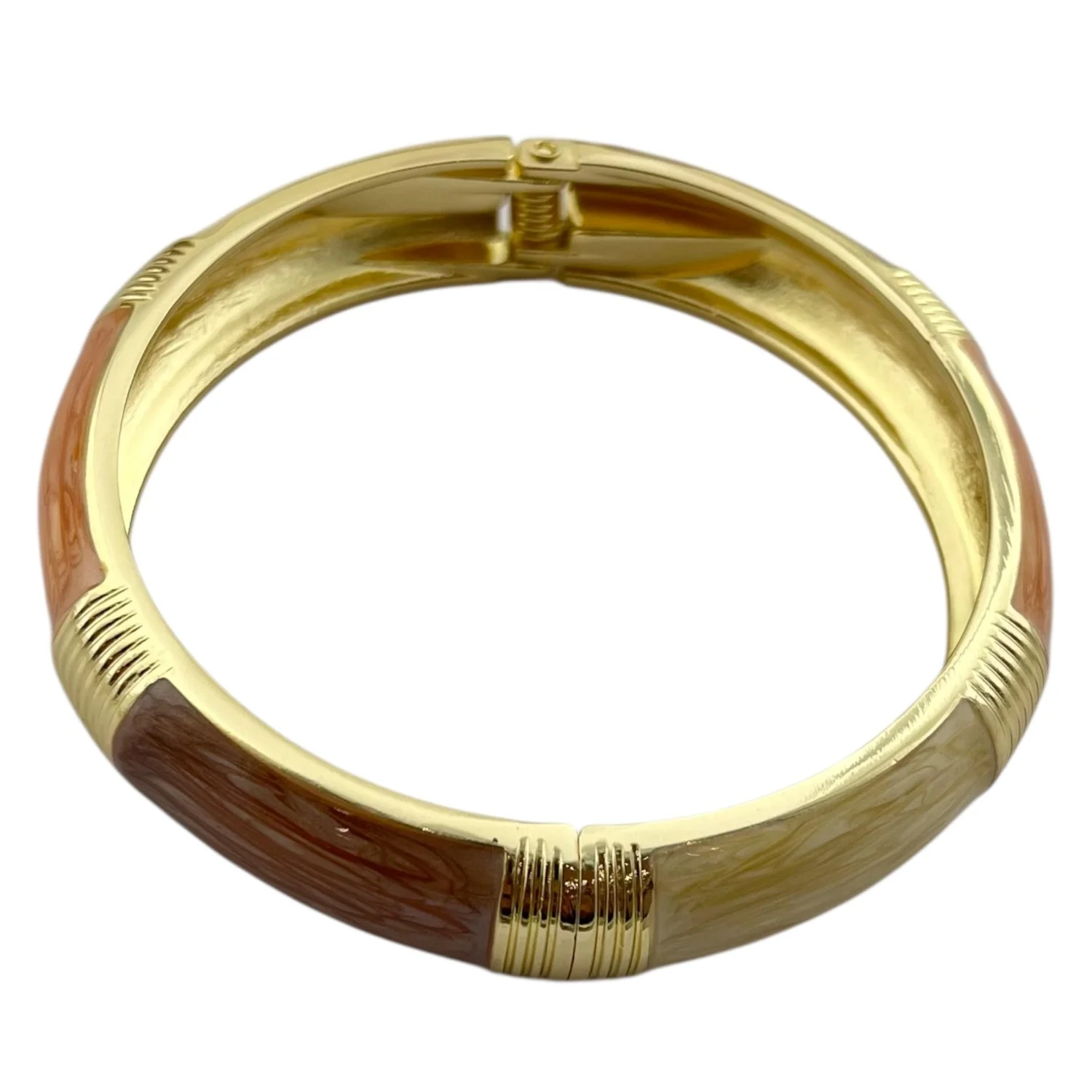 دستبند النگویی زنانه با طرح میناکاری رنگارنگ و ظریف