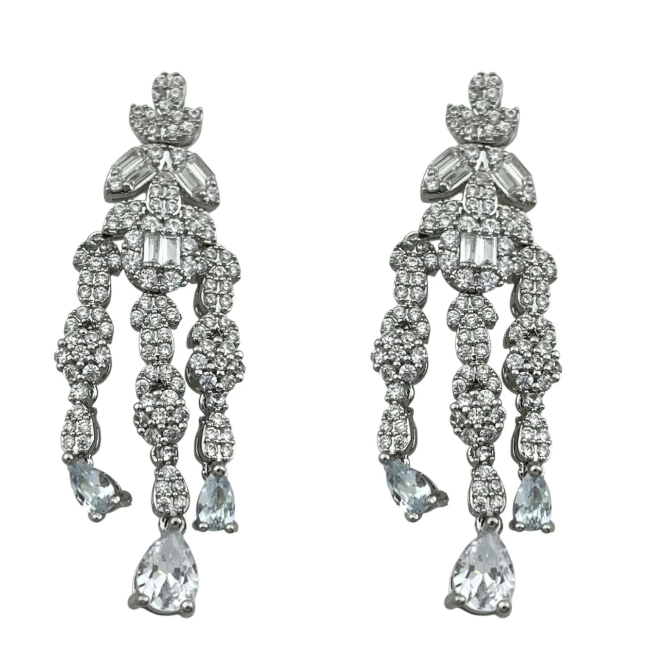 گوشواره زنانه مجلسی طرح جواهری شیک و خاص 