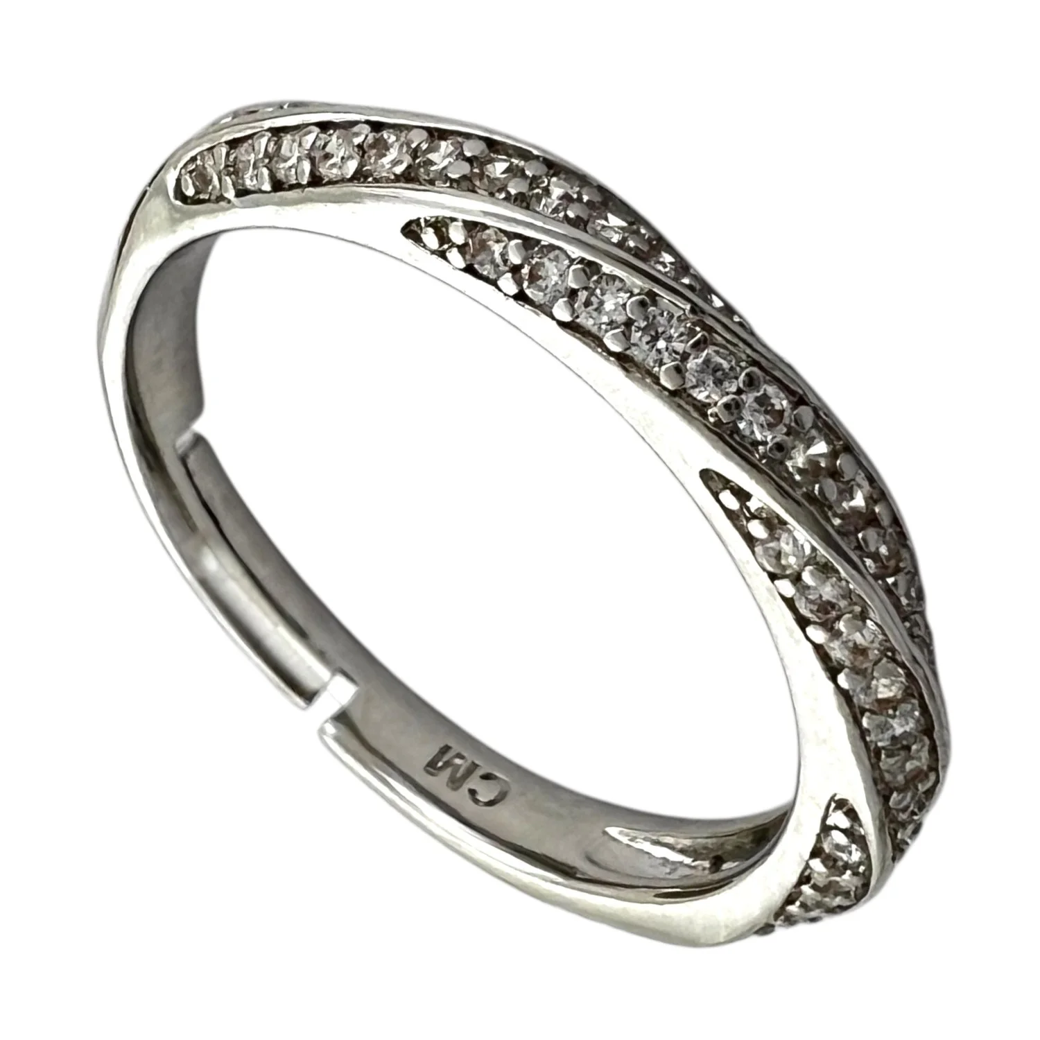 انگشتر زنانه طرح حلقه جواهری با نگین های ظریف و درخشان