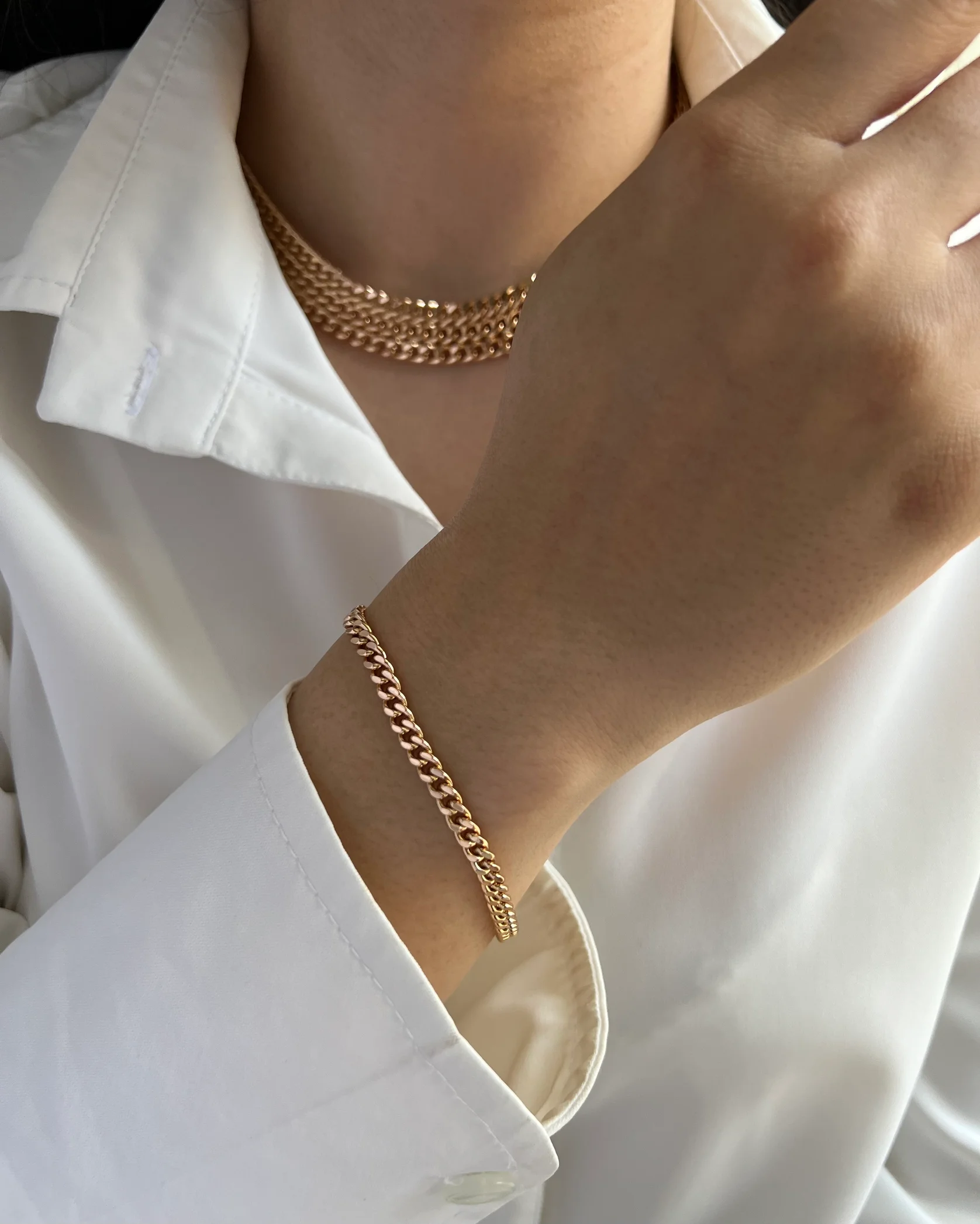 نیم ست گردنبند و دستبند (جدا) طرح کارتیه ژوپینگ -زیبایی ماندگار