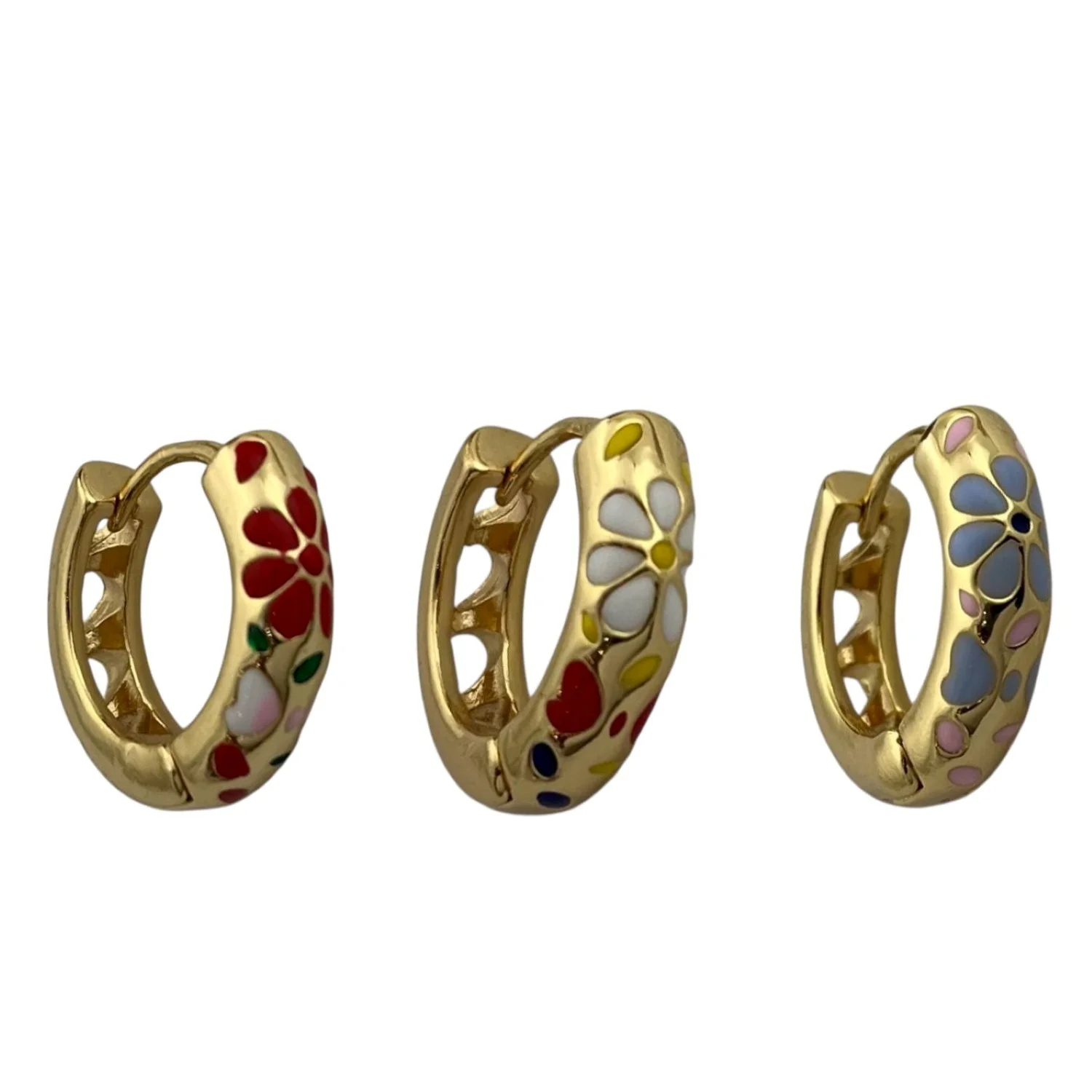 گوشواره زنانه طرح گل میناکاری، ظریف و چشم نواز