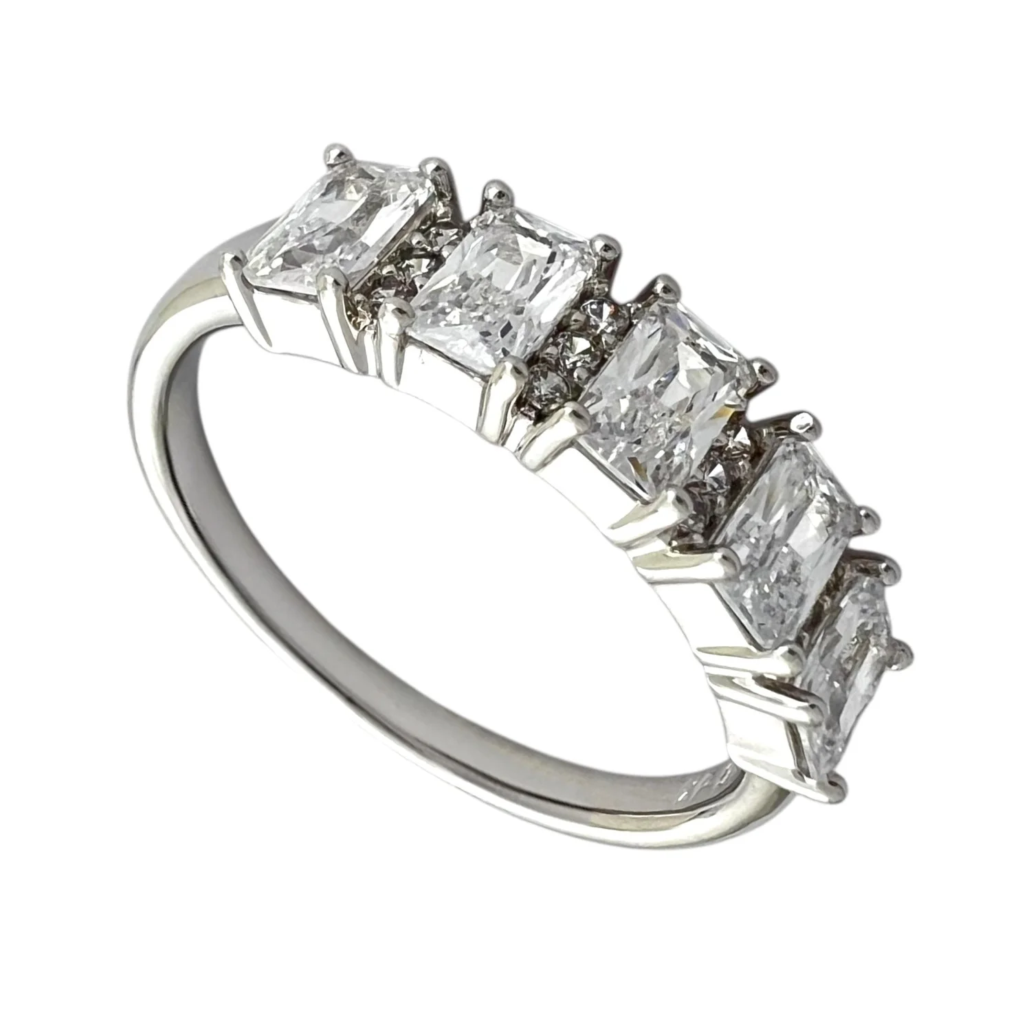 انگشتر زنانه مدل تنیسی با نگین های جواهری برند ژوپینگ