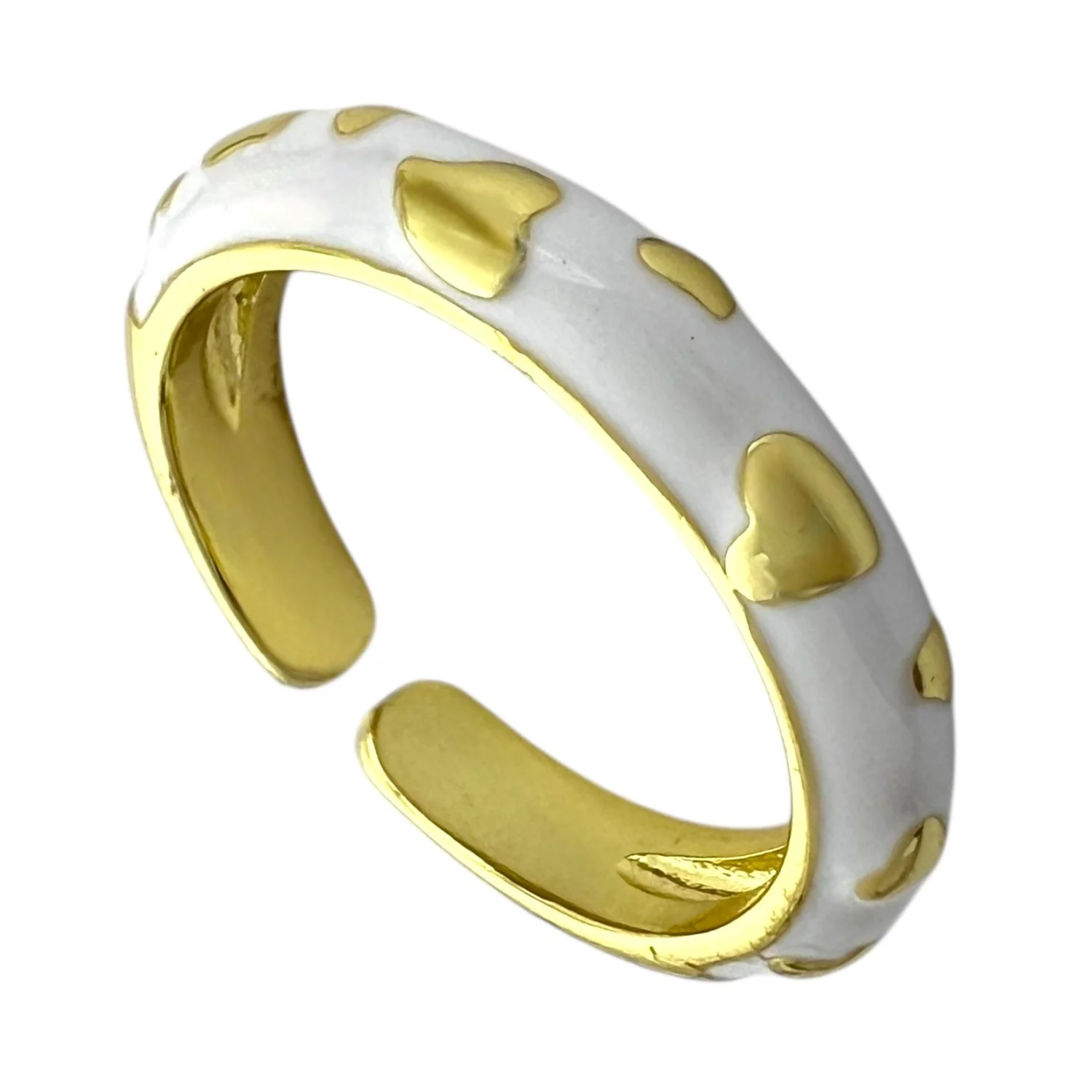 انگشتر زنانه با طرح میناکاری رنگی و روکش طلایی