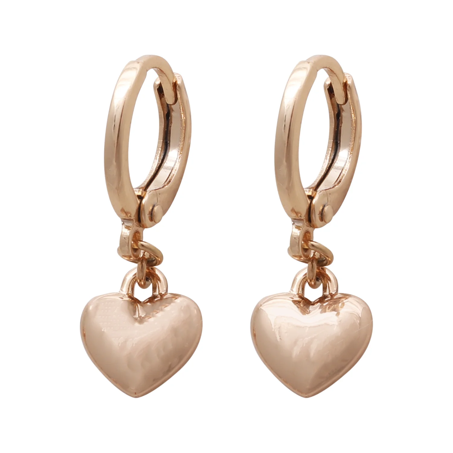 گوشواره حلقه ای زنانه با آویز قلب ژوپینگ