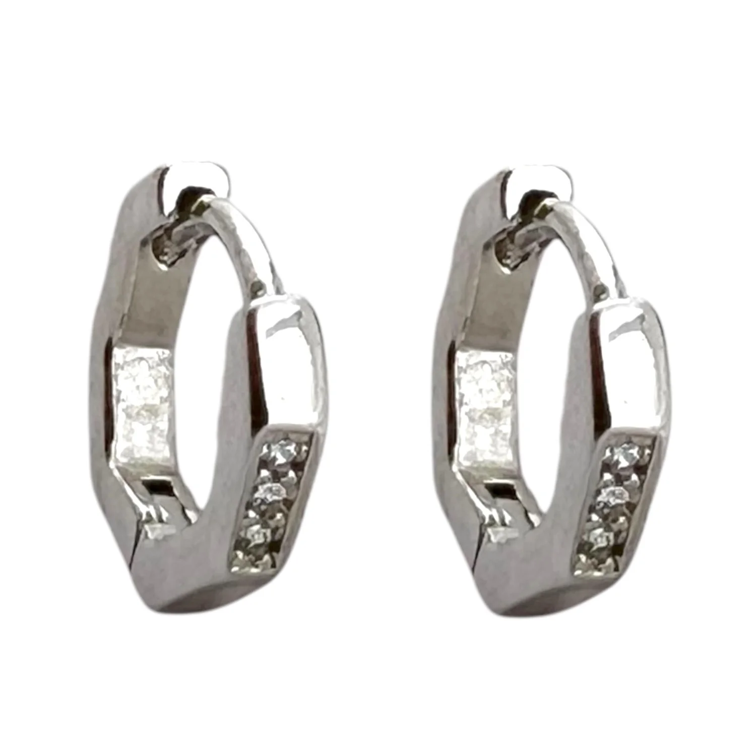 گوشواره زنانه حلقه ای با طرح جواهری ژوپینگ شیک