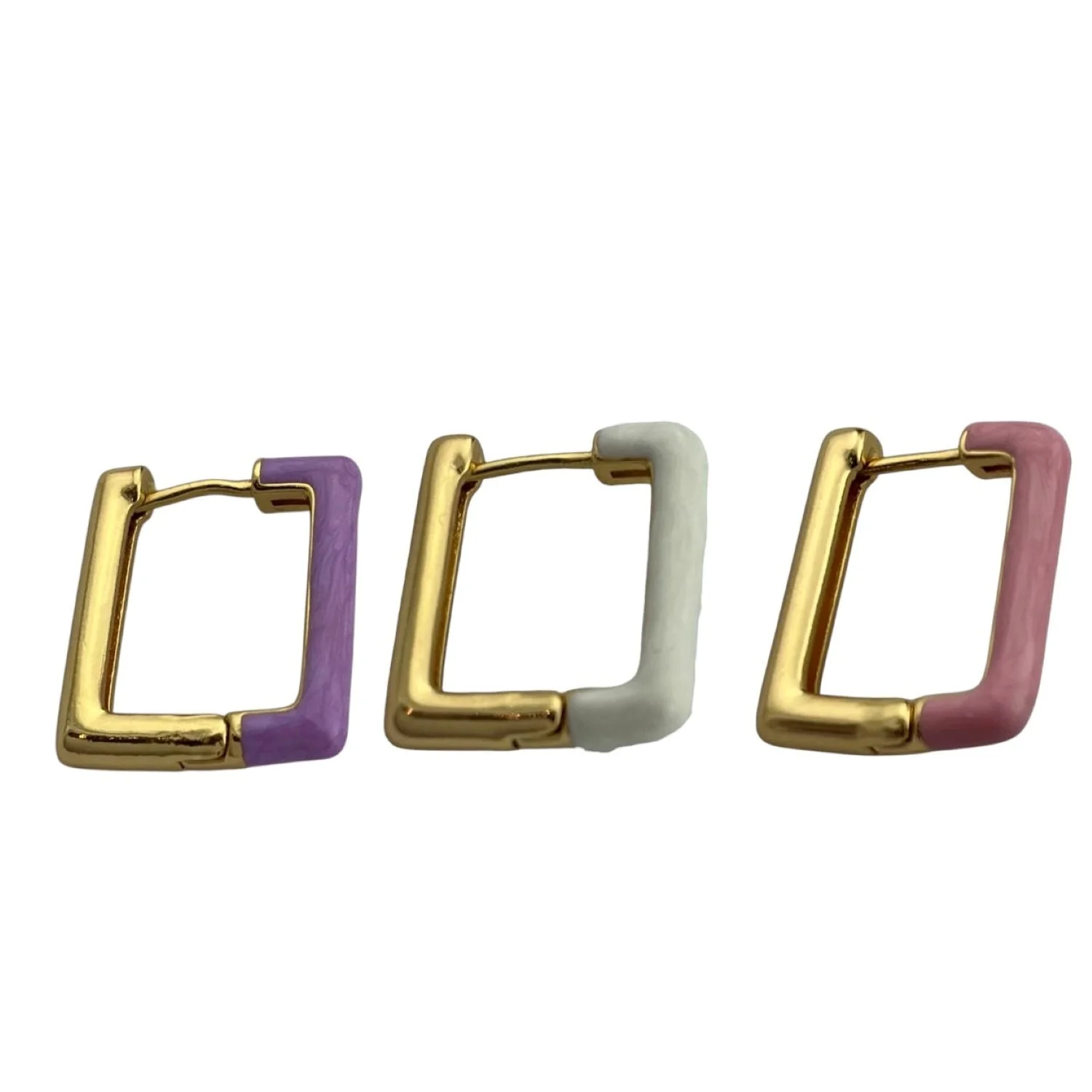 گوشواره زنانه میناکاری طرح مربع، ظرافت در عین سادگی