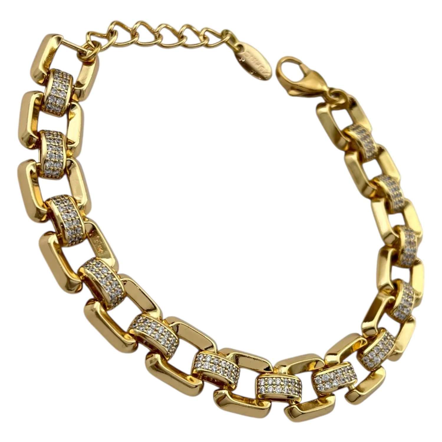 دستبند زنانه با طرح رولکس و نگین های درخشان ژوپینگ