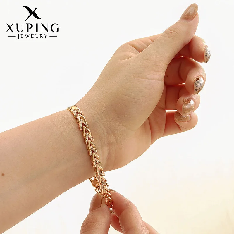 دستبند نگین دار طرح طلا ژوپینگ با قفل قابل تنظیم