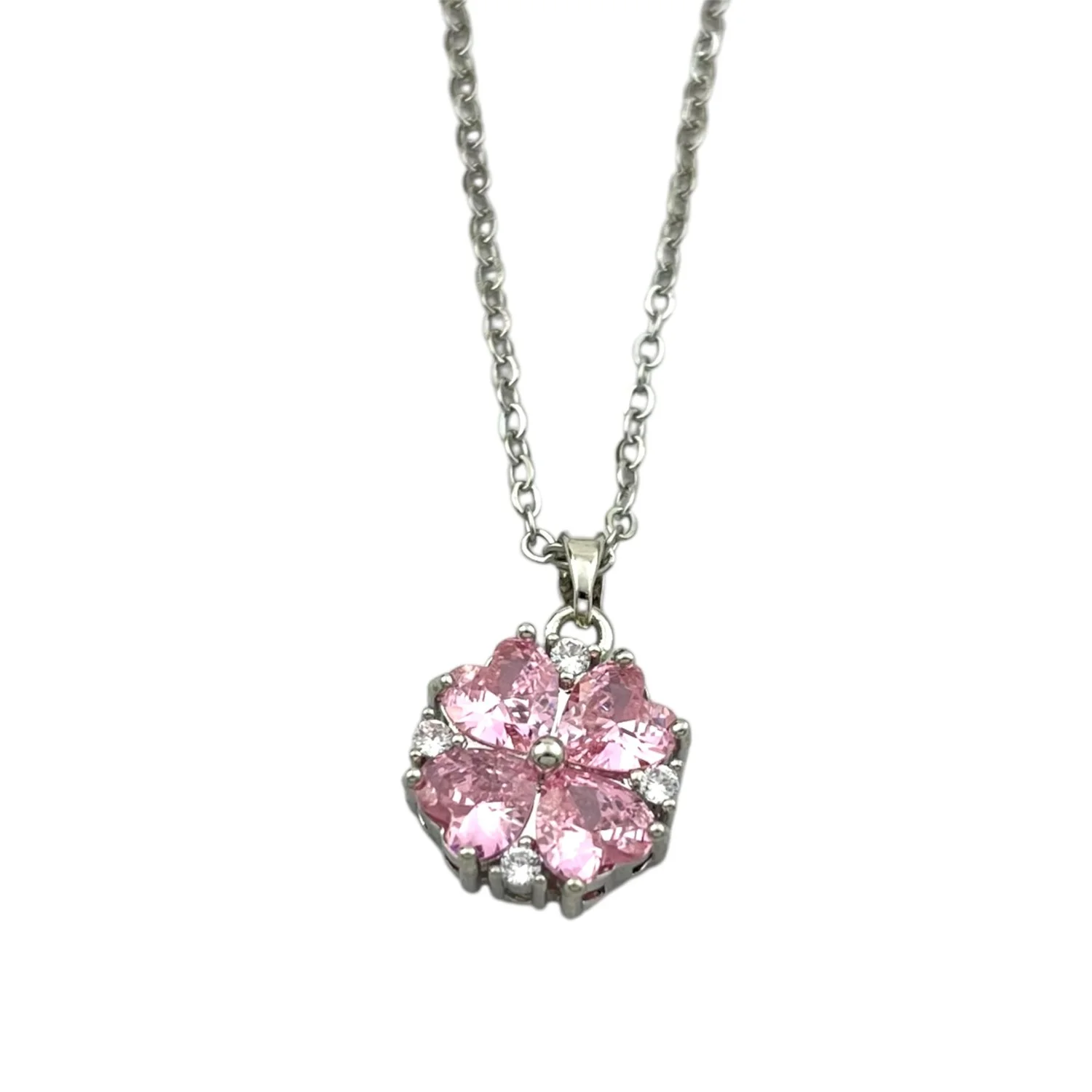 گردنبند زنانه طرح گل جواهری، ظرافت در عین زیبایی