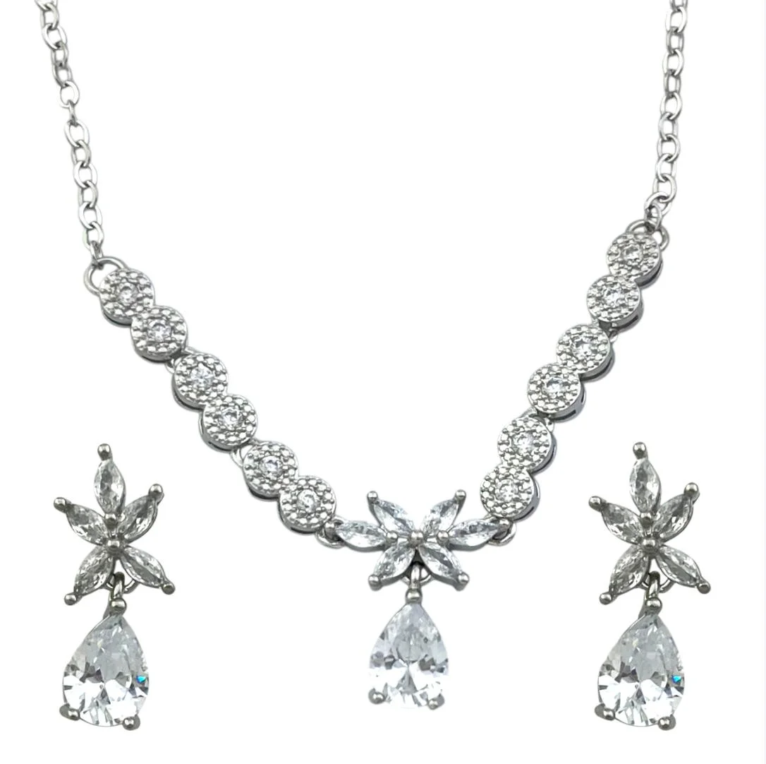 نیمست زنانه مدل آلیا طرح جواهر با آویز قطرهای