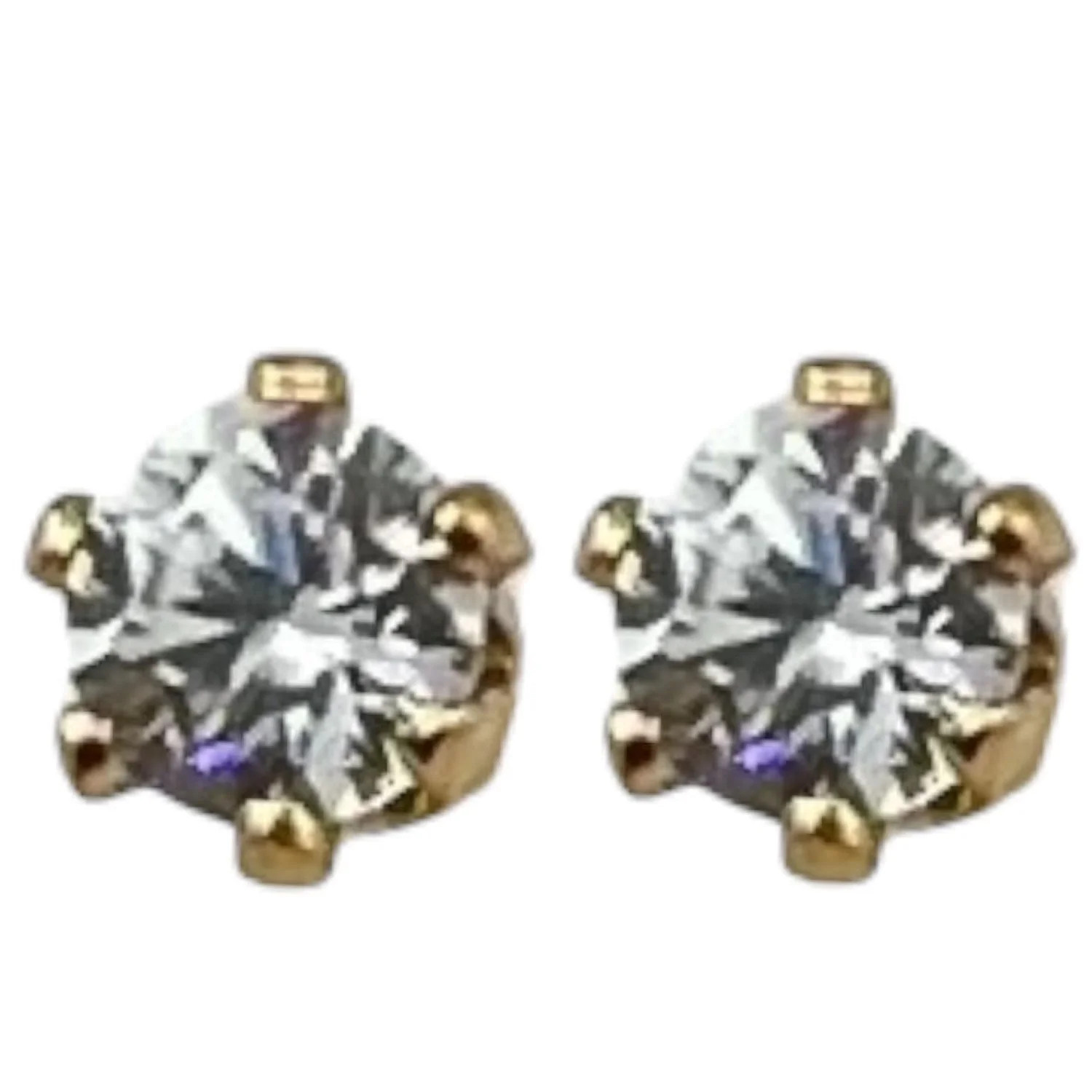 گوشواره جواهری زنانه طرح تک نگین ژوپینگ