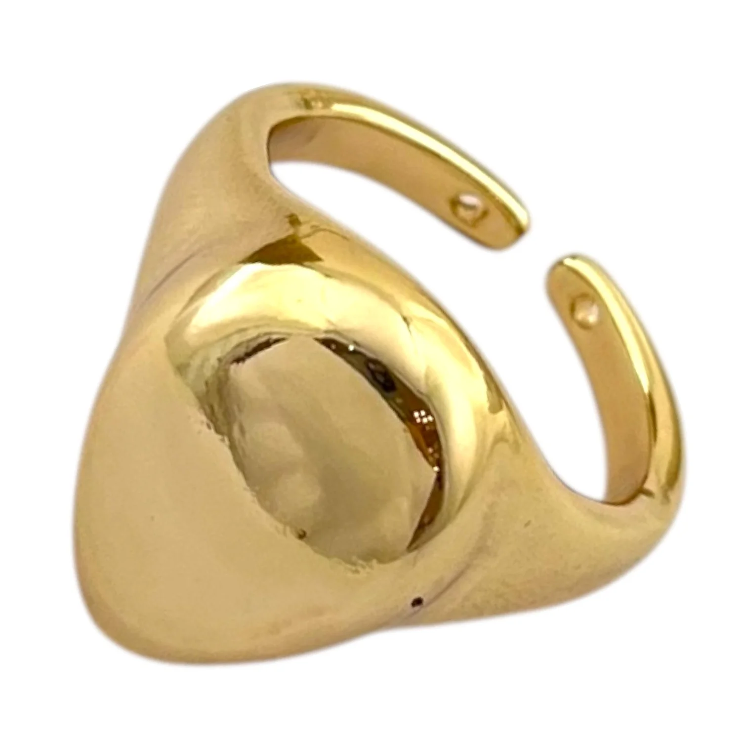 انگشتر زنانه مینیمال با طرح قطره طلایی