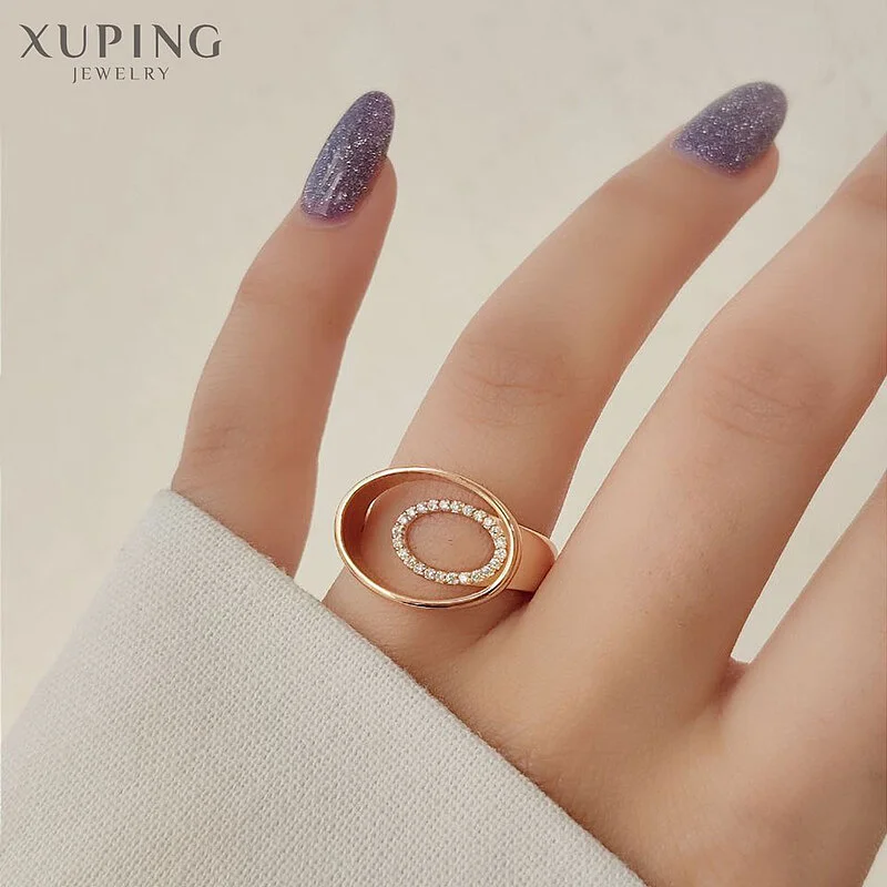 انگشتر زنانه مدل دایره نگین دار ژوپینگ با طراحی مینیمال