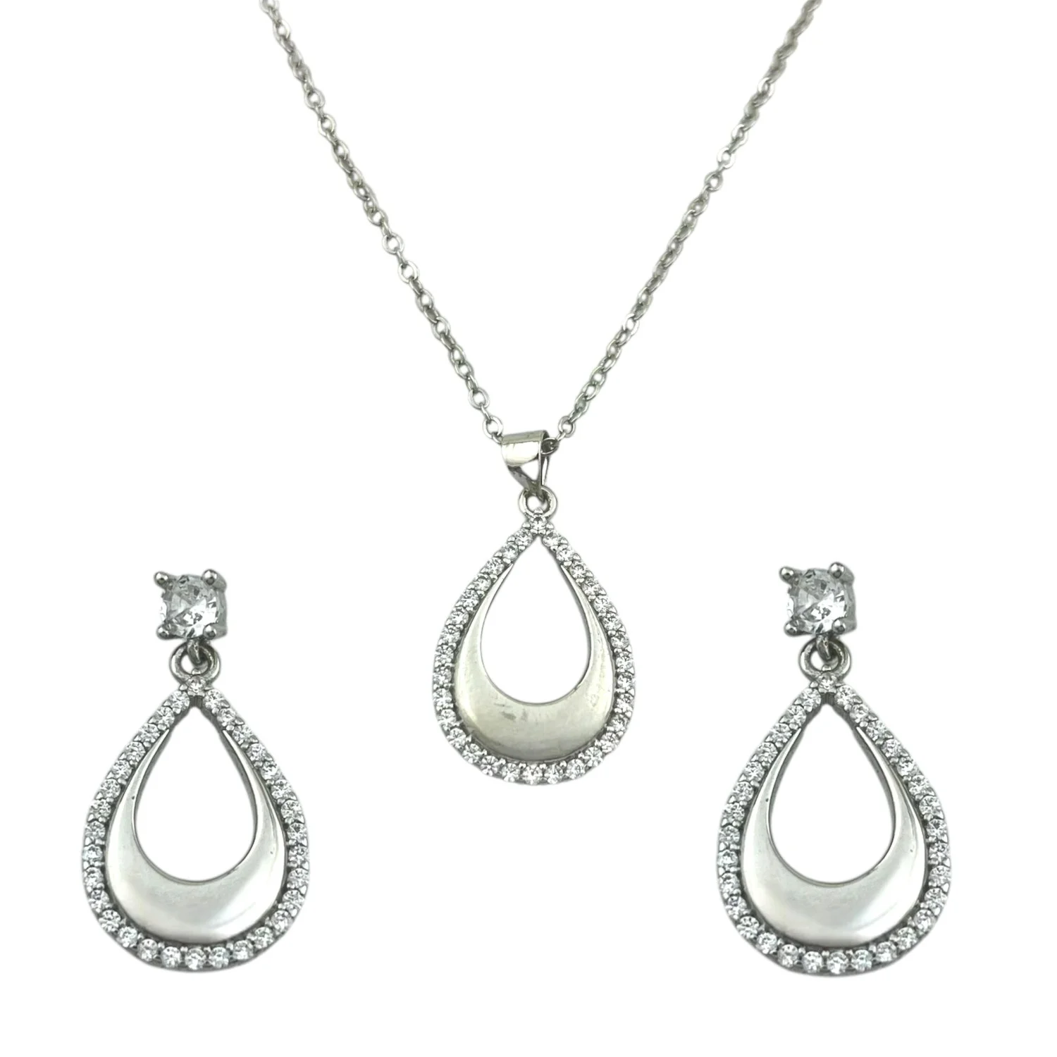 نیم ست زنانه شیک با طرح اشک، زیبایی را به گردن بیاویزید!