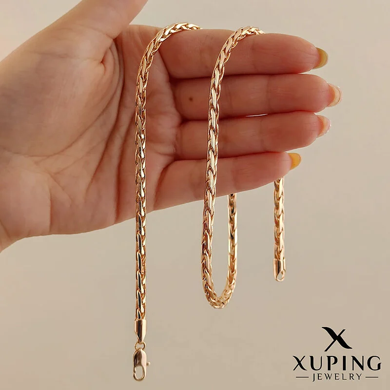 زنجیر بافت مدل طلا با روکش چندلایه ژوپینگ