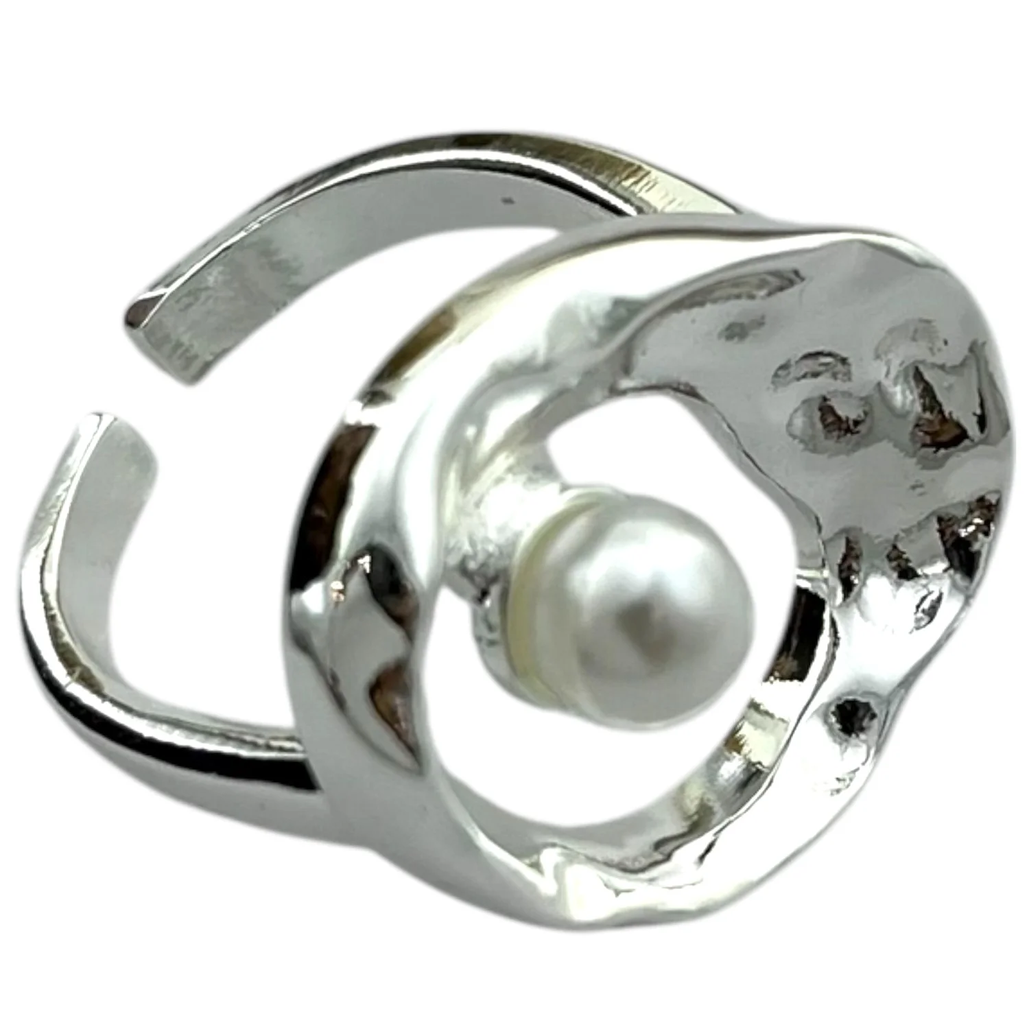 انگشتر زنانه مینیمال با طرح مروارید درخشان