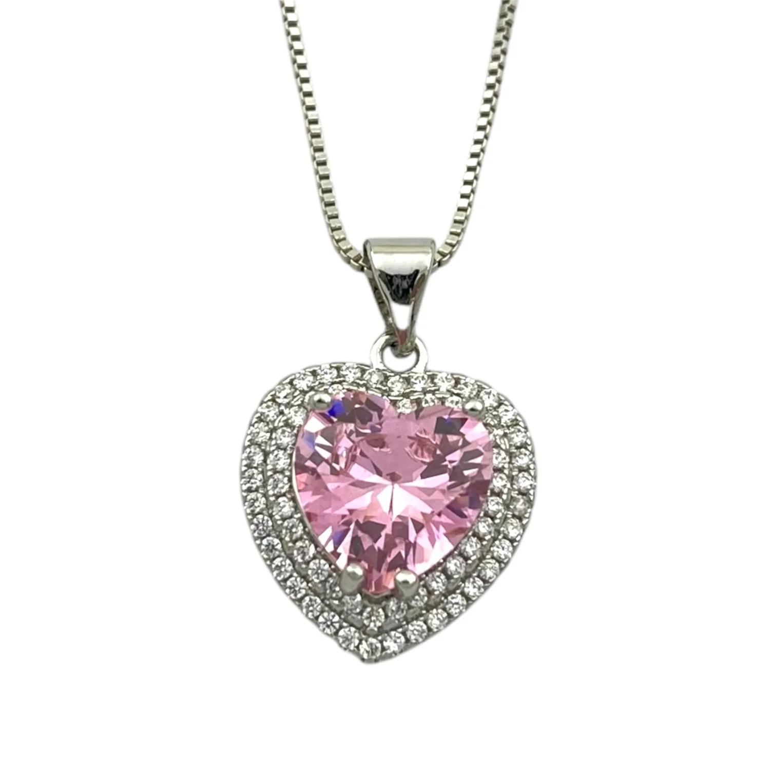 گردنبند زنانه قلب جواهری شیک و جذاب ژوپینگ