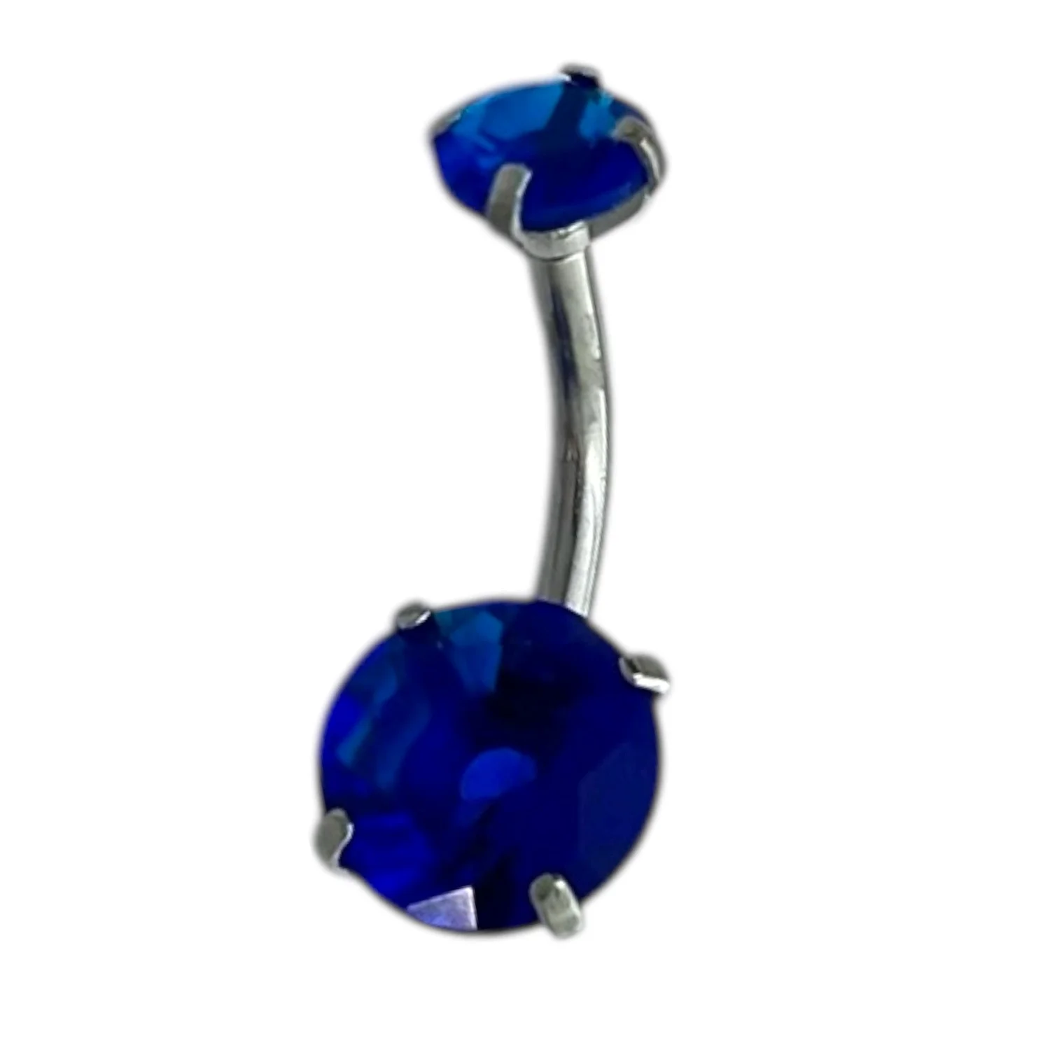 پیرسینگ ناف نگیندار استیل با جلوه زنانه