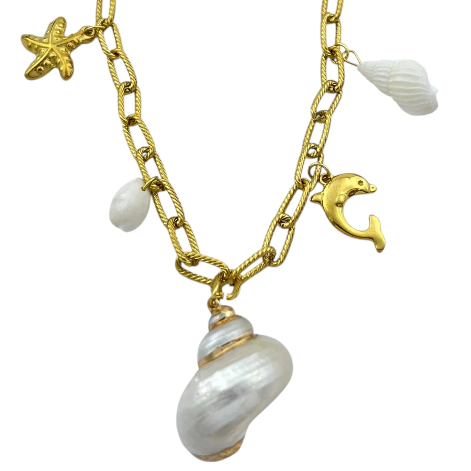 گردنبند زنانه طرح دلفین ستاره صدف، انتخابی شیک و جذاب