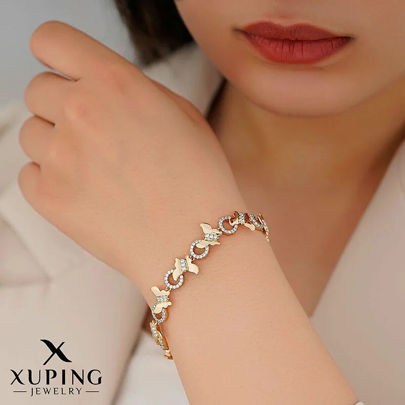 دستبند پروانه نگین‌دار ظریف و درخشان ژوپینگ