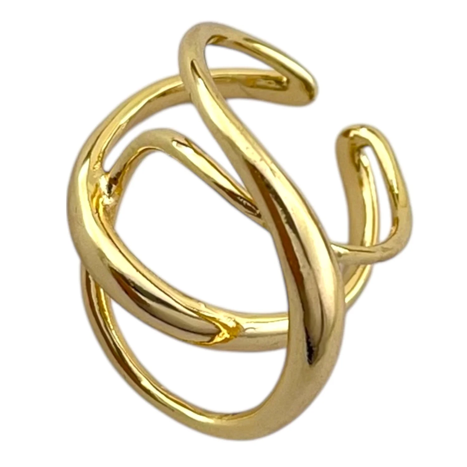 انگشتر زنانه طرح مینیمال با رنگ طلایی جذاب