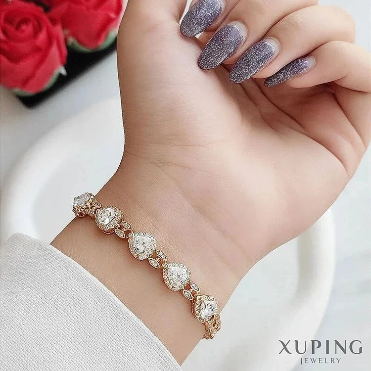 دستبند زنانه جواهری طرح قلبی برند ژوپینگ