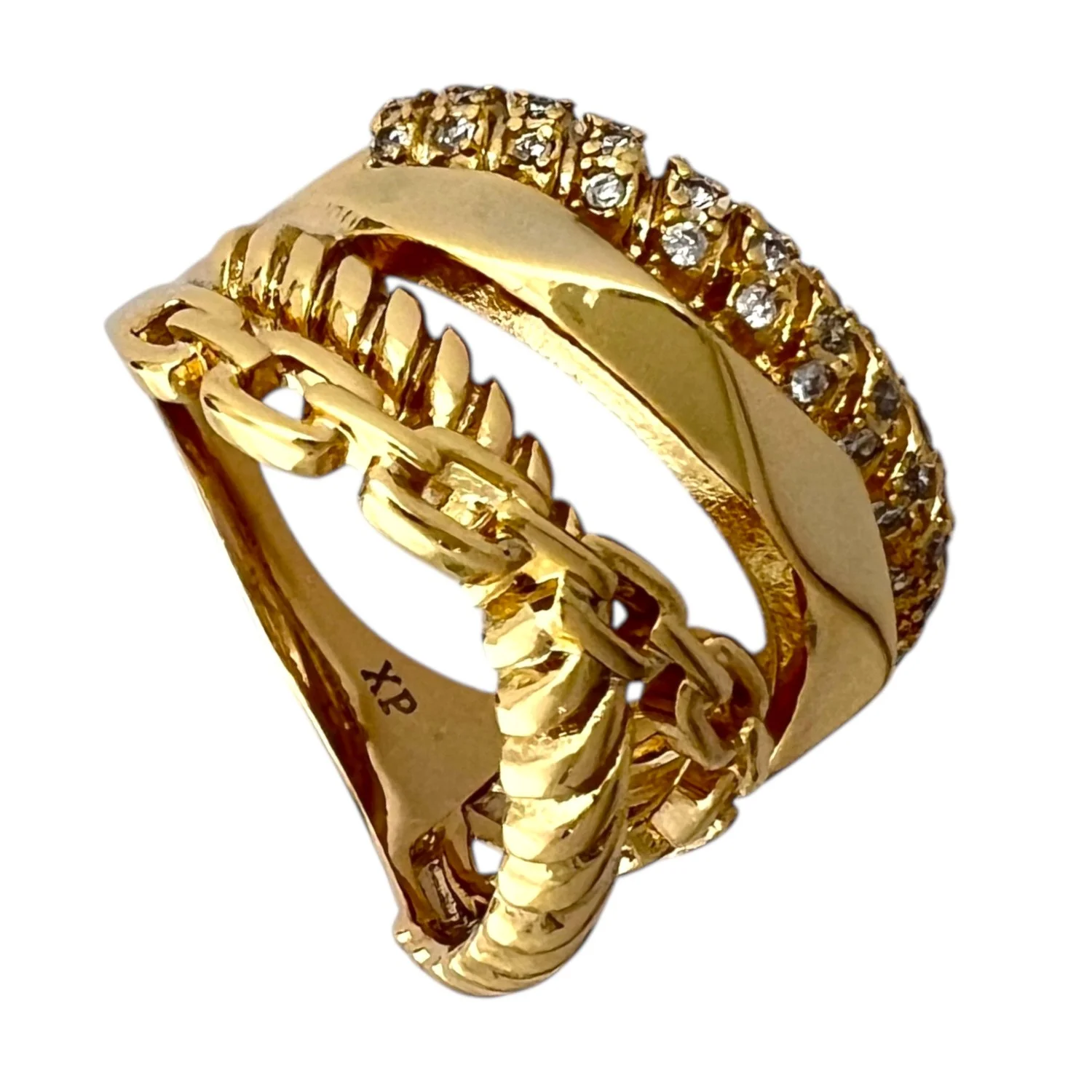 انگشتر زنانه طرح پورتوفینو مدل زنجیری ژوپینگ