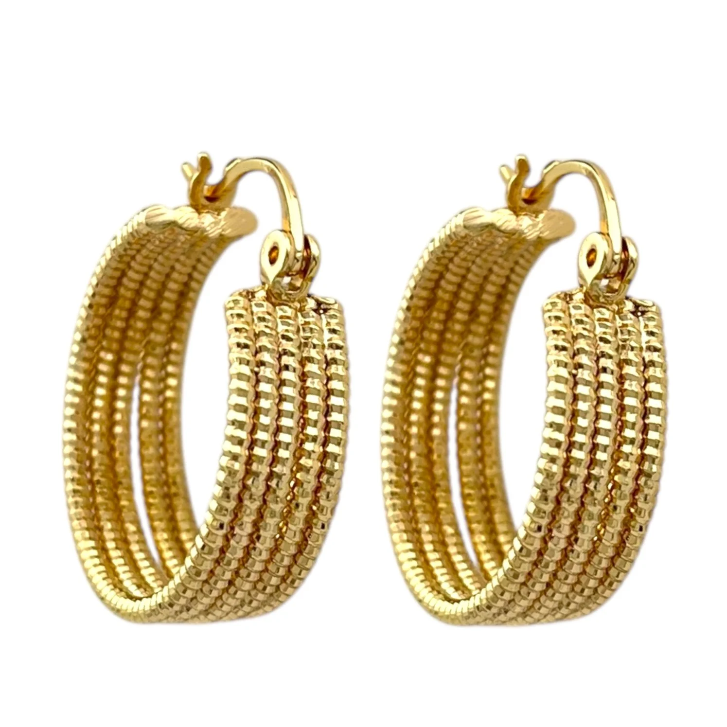 گوشواره حلقه ای تراش زنانه با طراحی خاص ژوپینگ