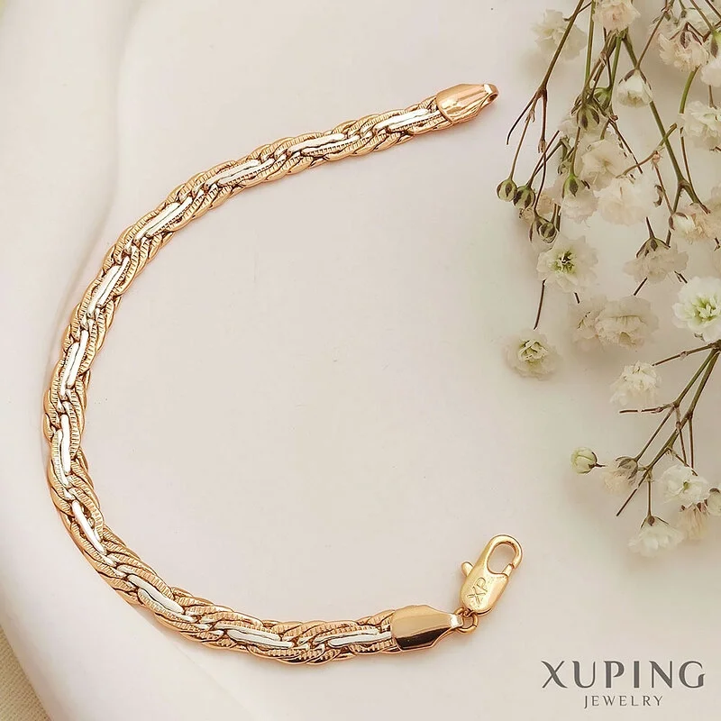 دستبند بیروتی دورنگ ژوپینگ، درخشش بی‌نظیر برای استایل شما از Xuping