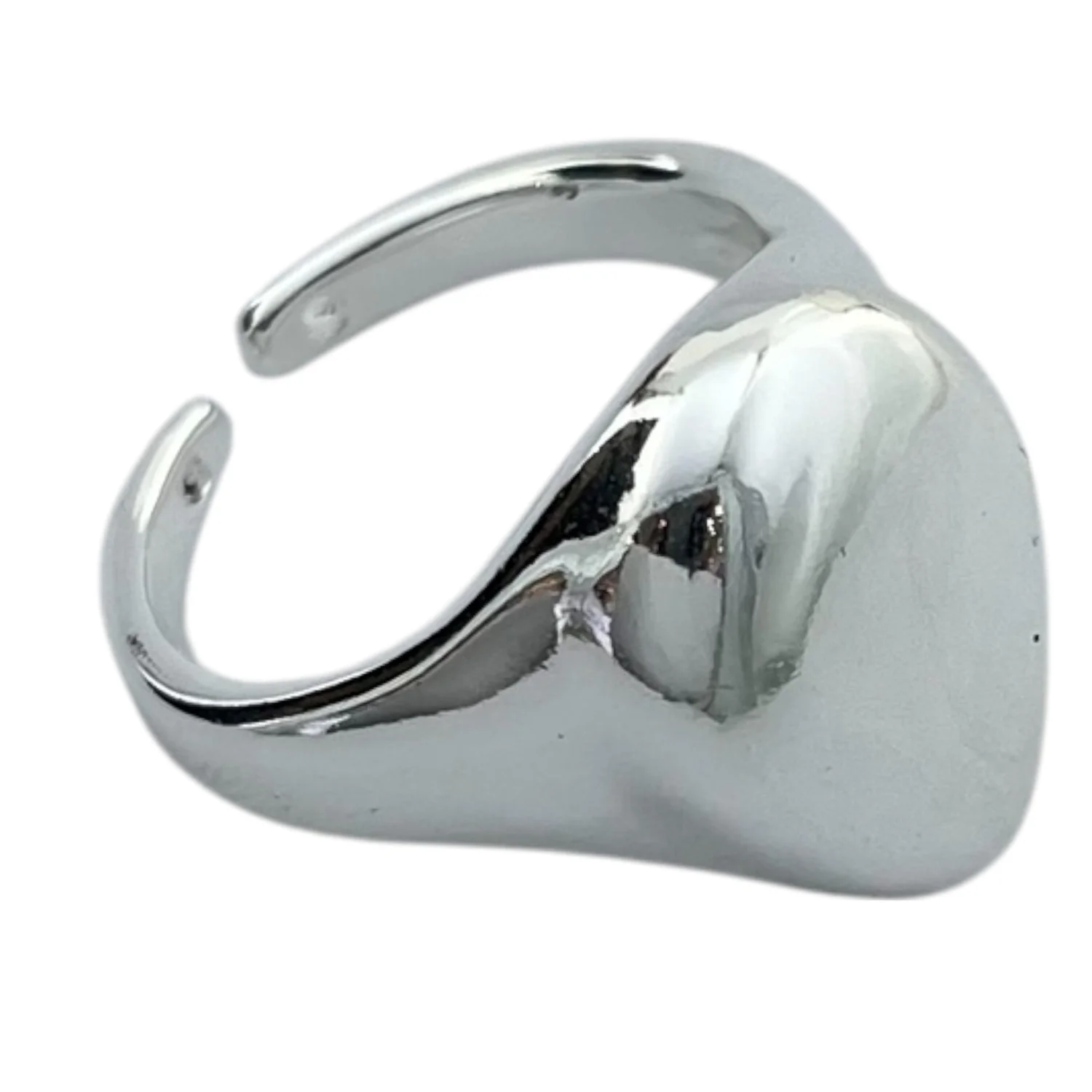 انگشتر زنانه مینیمال طرح قطره آبکاری نقره ای