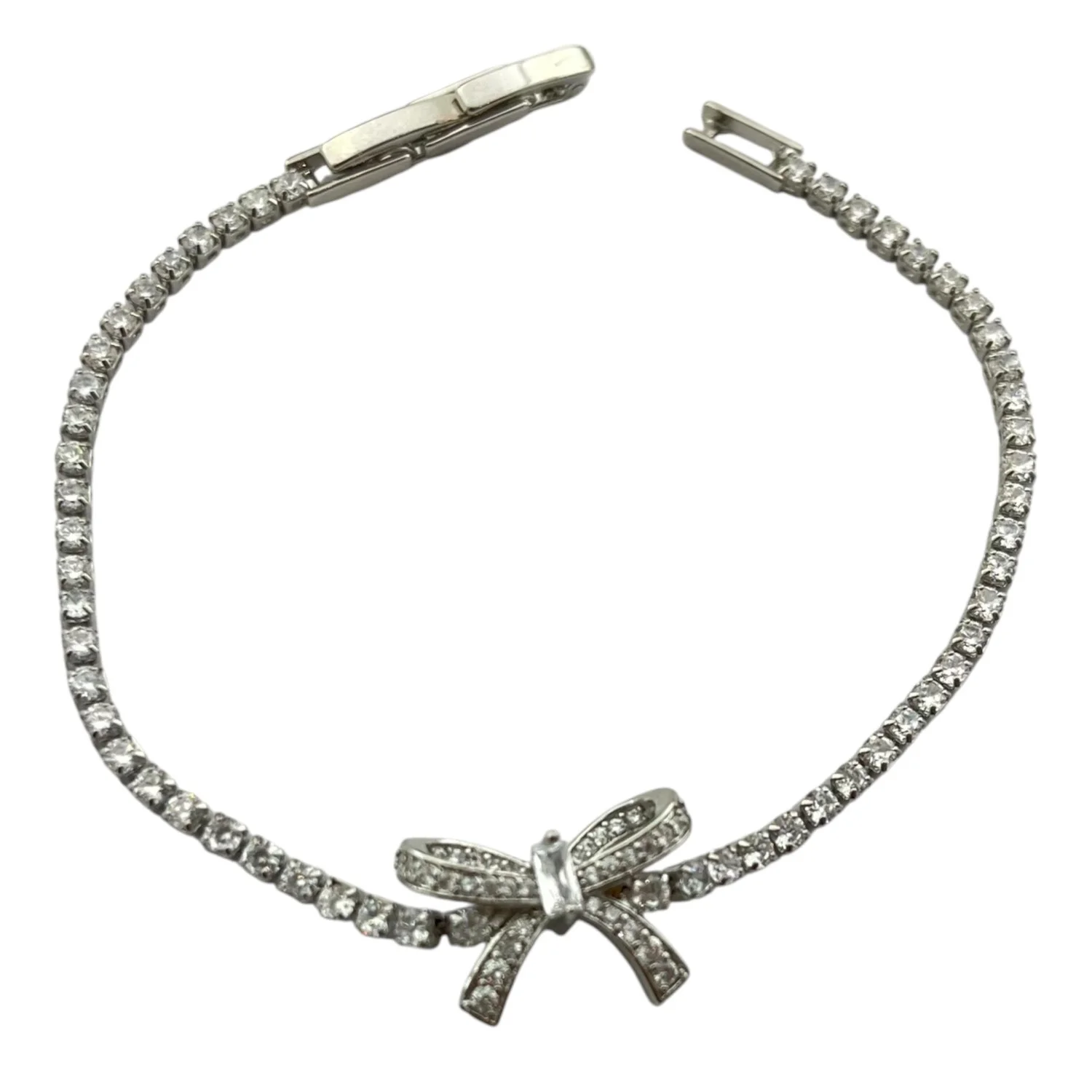 دستبند زنانه طرح پاپیون مدل تنیسی ظریف و درخشان