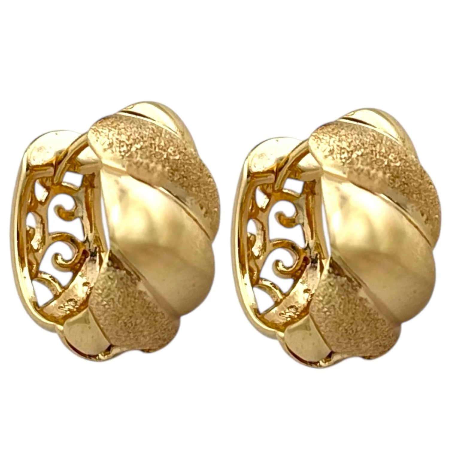 گوشواره زنانه حلقه ای طرح آینه ژوپینگ، شیک و بادوام Xuping